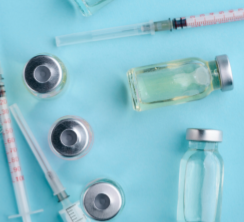 Assortment of vials and syringes